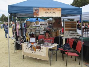 Valerie Ormond at book signing for Freedom Hill Horse Rescue Spirit & Steeds Festival